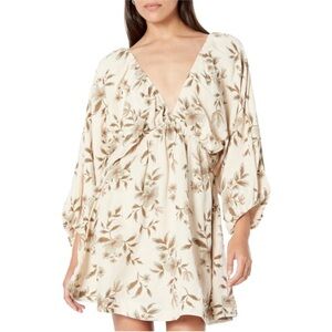 Free People Portia Floral Long Sleeve Babydoll Minidress
Size Medium-fully lined